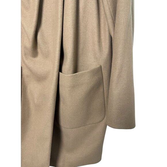 J.Crew Nello Gori Capella Wool Cashmere Coat Size 2 EUC Camel Tan - Picture 4 of 12